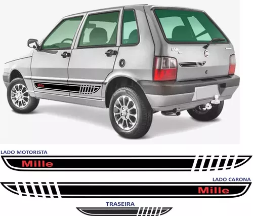 Adesivo Fiat Uno Sporting 2013 Faixa Lateral Carro Uns2013