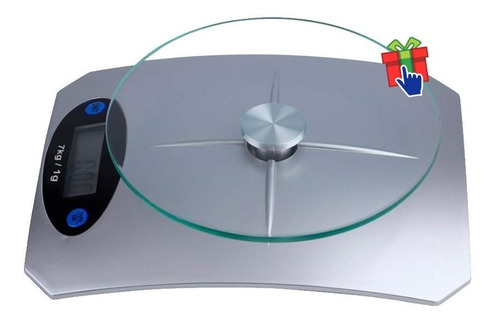 Imagen 6 de 10 de Balanza Digital Cocina Electrónica Plato Vidrio 1g A 7kg