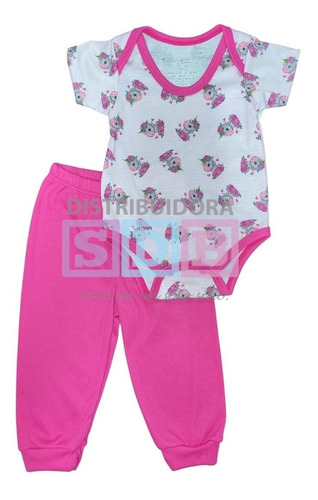 Imagen 4 de 5 de Conjunto Bodys + Pantalón Mameluco Para Bebe Varios Colores