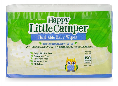 Happy Little Camper Toallitas Humedas Naturales Desechables