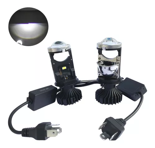 Faros LED Y7 H4 de alta potencia, 120W, Mini lente de proyector H4