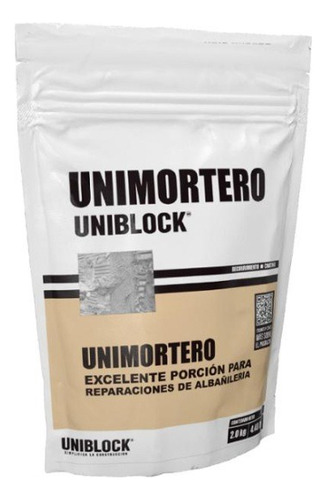 Mortero Seco Uniblock 2kg Para Reparaciones