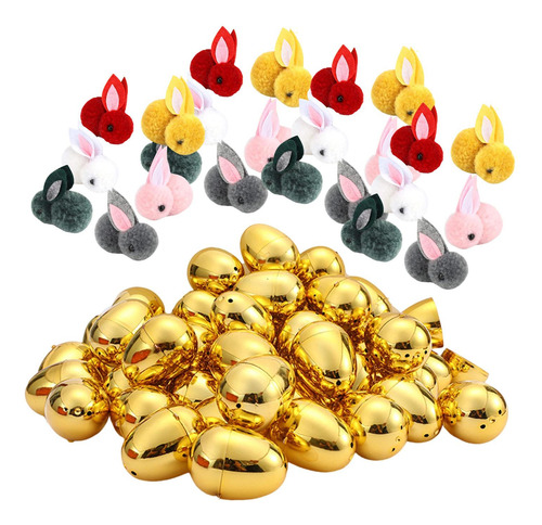 Cestas De Huevos De Pascua Dorados Para Rellenar, 24 Piezas