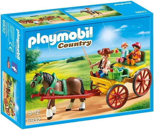 Playmobil 6932 Carroça Com Cavalos Fazendo Charrete Crianças
