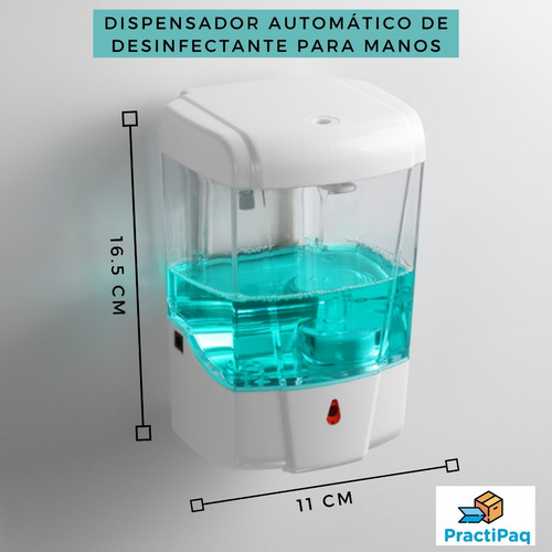 Imagen 3 de 4 de Dispensador Gel / Jabon Automatico 700 Ml Facturado
