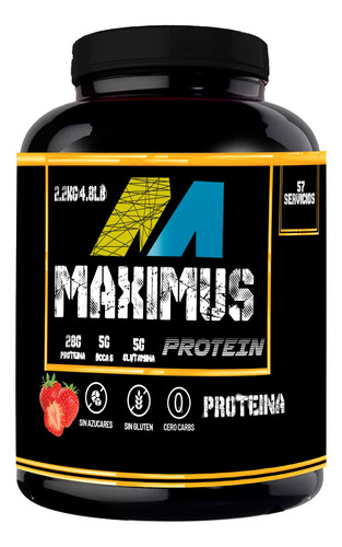 Proteína Maximus Protein 2 Kg 57 Servicios / Sabores Fresa
