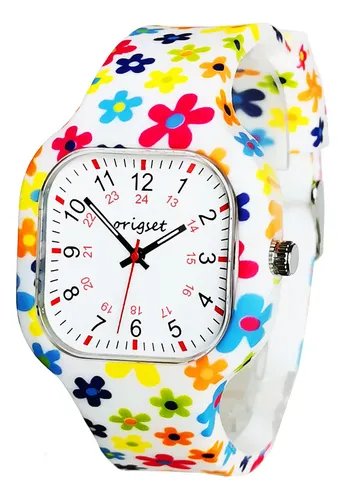 Origset Reloj Cuadrado Para Mujer 24 Horas 3 Manos F ci