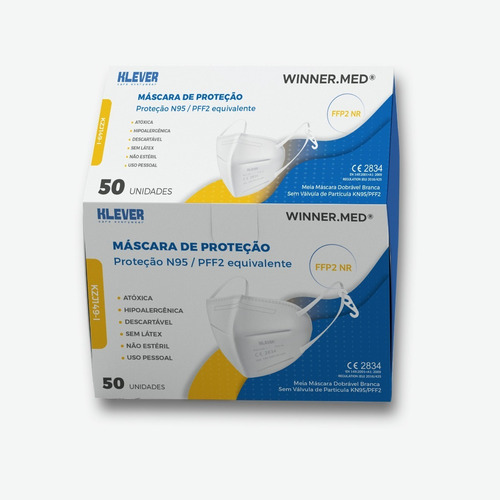 50 Máscaras Kn95 5 Camadas Proteção N95 Ppf2 C/ Anvisa