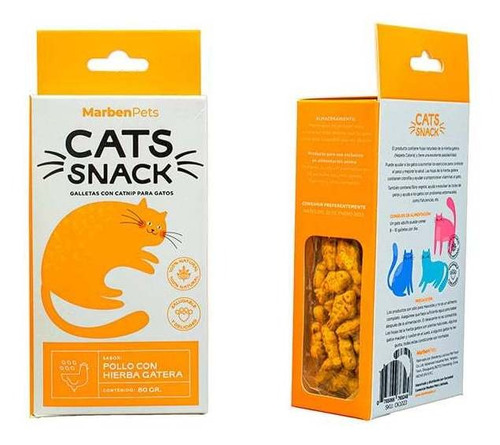 Marben Cats Snacks Galletas Sabor Pollo Con Catnip - 80gr