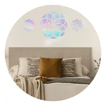 Comprar Vinilo Holografico Glitter Pared Mandalas Respaldo Cama