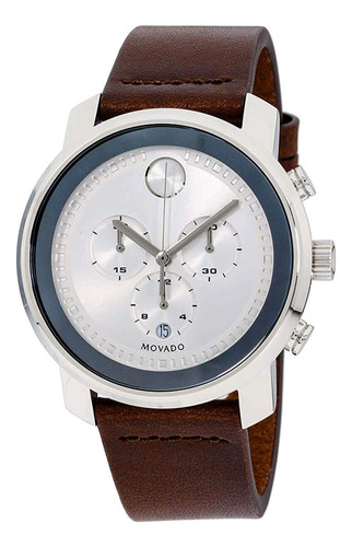 Movado Reloj De Cuarzo Audaz Con Esfera Plateada Para Hombre