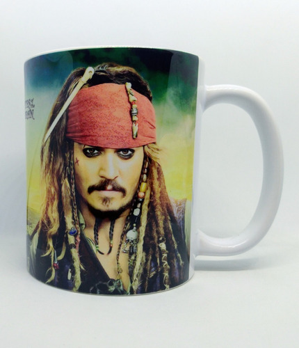 Caneca Em Porcelana Piratas Do Caribe Capitão Jack Sparrow