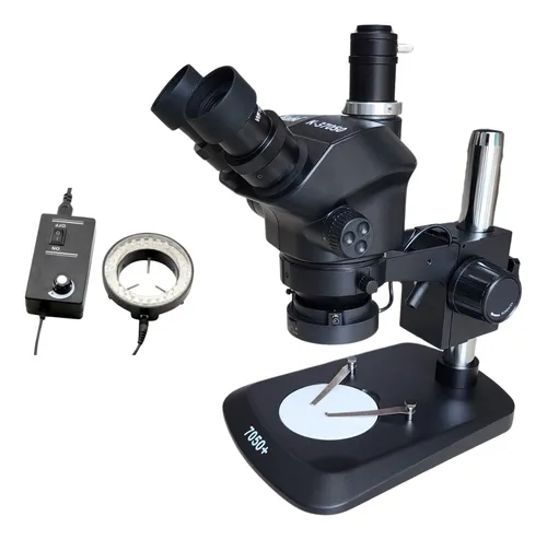comprar Microscópio Trinocular Simul Focal 7050 + Luminária 