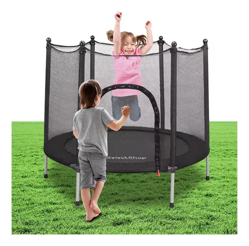 Trampolín de salto con protección de red de seguridad trampolín para niños  y adultos para divertirse al aire libre