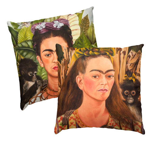 Fundas Cojines Decorativos Para Muebles Frida Kahlo 2 Pz