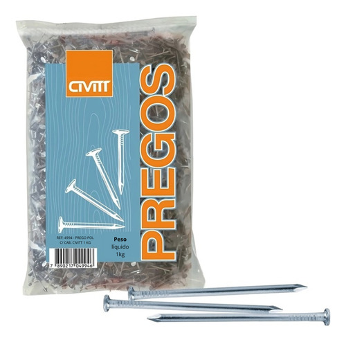 Prego 16x24 Com Cab. Pol. (2.1/4x12) 1kg Civitt