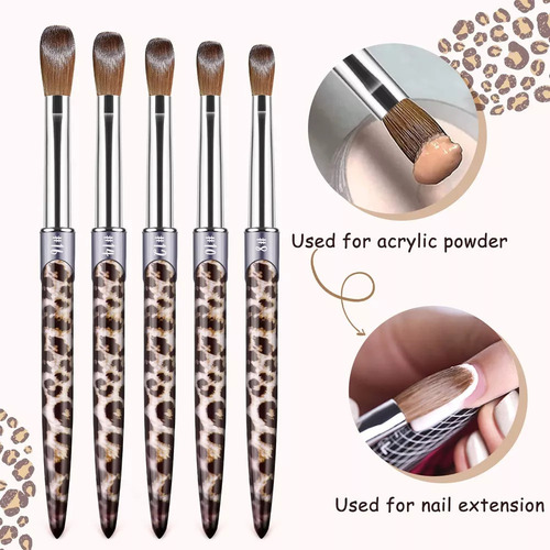 Pincel Acrílico Precé Para Uas 100% Kolinsky 16 Nails Art