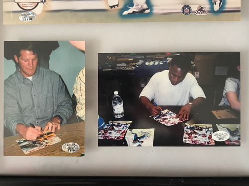 Autografo De Brett Favre Y Barry Sanders Foto Autografiada (Usado)