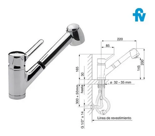 Griferia fv swing cocina sale