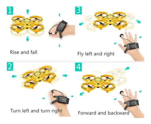 A Drone Rc Stunt Con Sensor De Gestos Remoto Y Control X1