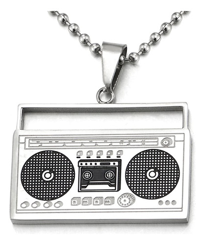 Unisex Cassette Pendant Necklace For Men For Women Stainless