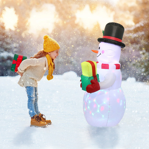 Boneco De Neve De Natal Led Infláveis De 1,5 M