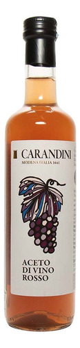Vinagre De Vino Tinto Botella De Vidrio Carandini Italia 500 Ml