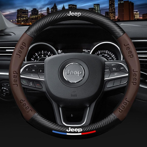 Custom Fit Car Steering Wheel Estuche For Jeep Leather