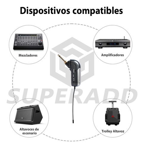 Micrófono Profesional Superadd Kx823 Para Acordeón Negro