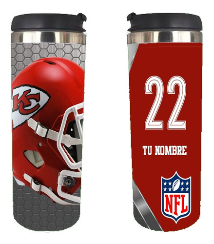 Termo Kansas City Chiefs Nfl Persoalizado Nombre Y Numero