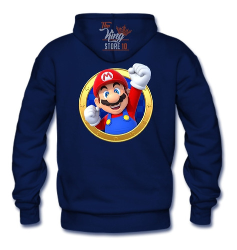 Poleron Cierre + Taza, Mario Bros, Nintendo, Gamer, Peach, Peaches, Videojuego, Xxxl / Kingstore10