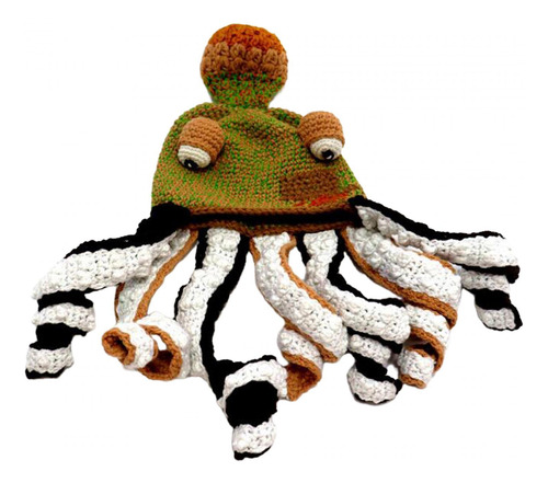 Gorro De Cabeza De Pulpo, Gorro Tejido A Mano Suave Para