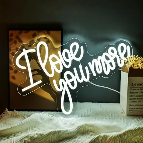 Neón I Love You More - Letrero Led Romántico Para Parejas