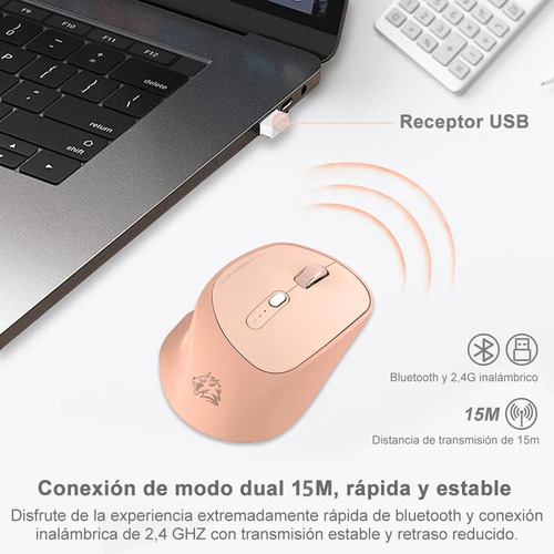 Mouse 2.4g Dual Modo Oficina Juego Recargable