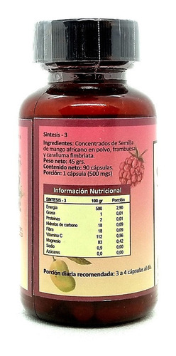 Imagen 2 de 5 de Síntesis-3 90 Caps - Suplemento Orgánico Keto