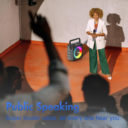 Máquina De Karaoke Con 2 Micrófonos Inalámbricos, Sistema De