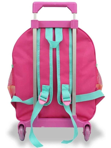 Mochila Escolar Infantil Rodinhas M Unicórnio Fantasy F1 Cor Vermelho