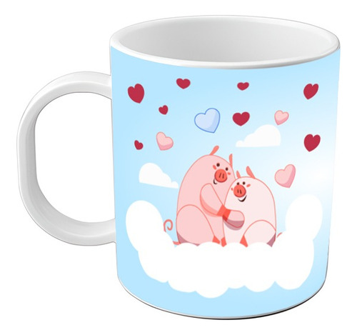 Taza San Valentín Cerditos Te Amo Y Es Para Siempre Plástico