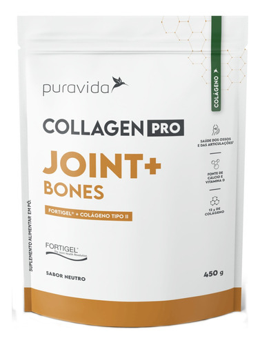 Collagen Pro Joint Bones Tipo 2 - 450g - Pura Vida Sabor Neutro