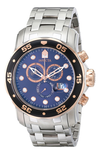 Cronógrafo Invicta 80038 Pro Diver Para Hombre, Esfera Azul,