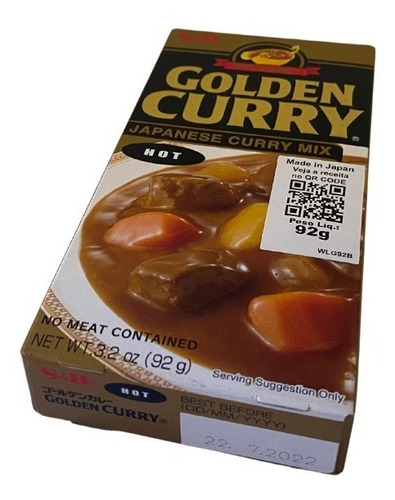 Imagem 1 de 2 de Golden Curry Karakuchi 92g S&b Japanese Hot Mais Picante