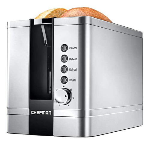 Chefman Tostadora Desplegable De Acero Inoxidable Con 7 Aju.