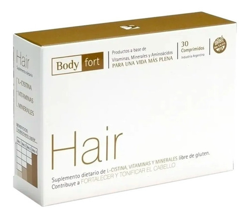 Bodyfort Hair X 30 Comp. L-cistina Vitaminas Y Minerales