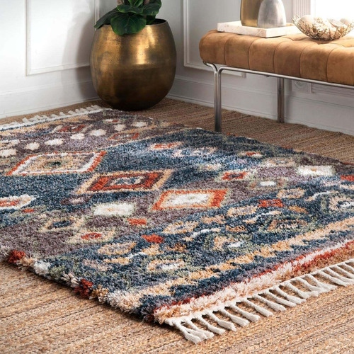 Alfombra Rosemarie Southwestern Moroccan Shag Area, 3 &...