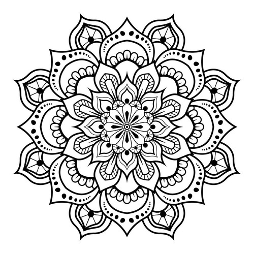 Lámina P/pintar Mandalas 20x20cm Papel Tela Bastidor