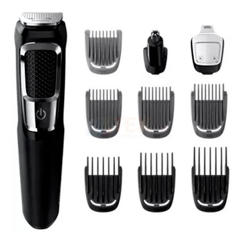 Imagen 3 de 3 de Rasuradora y cortadora de pelo Philips MG3750 negra 100V/240V