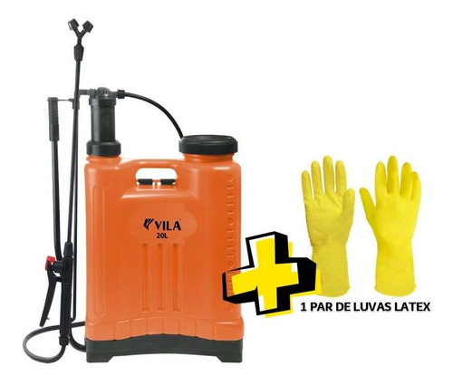 Pulverizador / Bomba Veneno Manual 20l + 1par De Luvas