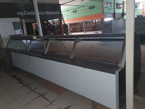 Imagem 4 de 5 de Açougue Balcão 5 Metros Preto Aço Inox Frical