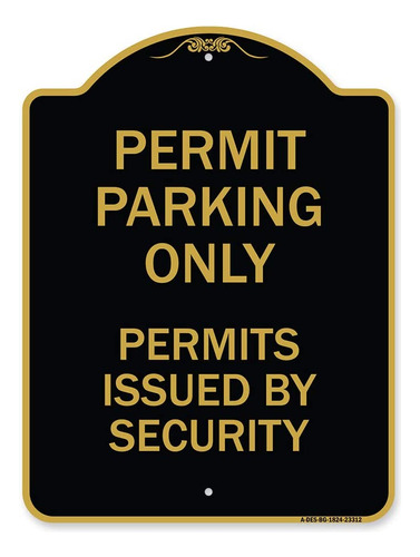 Signmission Designer Series Sign  Permit Parking Only, Permi