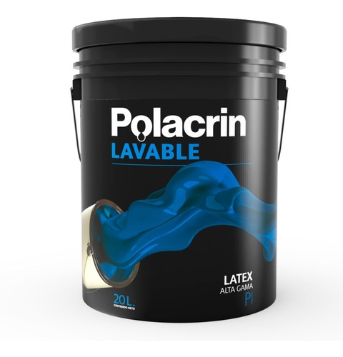 Pintura Latex Polacrin Alto Rendimiento Interior 20 Litros 